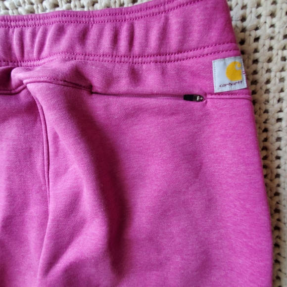 Carhartt womens midrise relaxed fit fleece jogger magenta pink - Picture 8 of 8